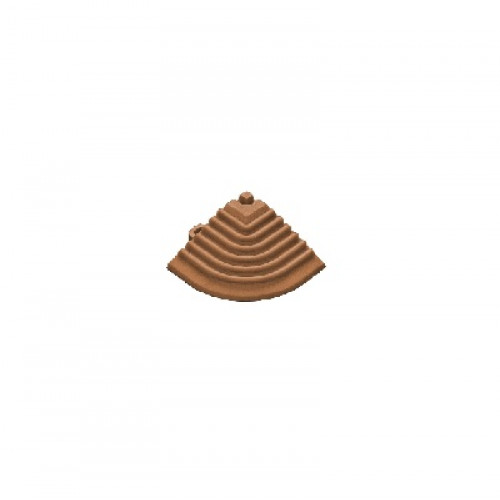 Abschlusskante für 18mm Klickfliesen Eckteil terracotta