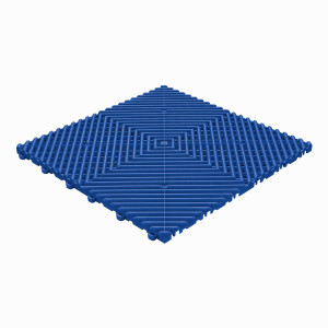 Vorzeltteppich Klickfliese mit offene Rippen Rund 18 mm reflex blau