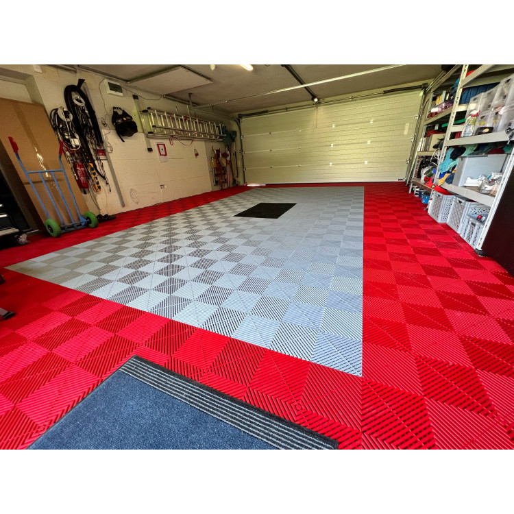 Garagenboden : Einen perfekten Garagenboden verlegen ohne zu kleben oder  beschichten│Kunststoff Klickfliesen die nicht verfärben durch  Autoreifen│BoFloor