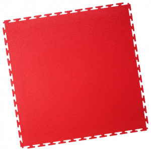 Gewerbeboden PVC Klickfliese gekornt 7mm rot