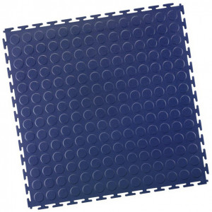 Fitnessboden PVC Industrie Klickfliese Noppen blau