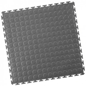 Gewerbeboden PVC klickfliese Noppen 7mm dunkelgrau