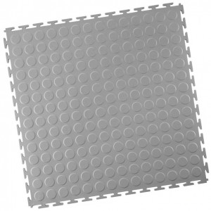 Gewerbeboden PVC klickfliese Noppen 7mm hellgrau