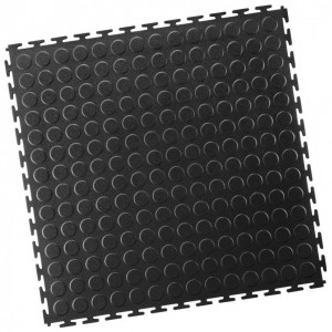 Gewerbeboden PVC klickfliese Noppen 7mm schwarz