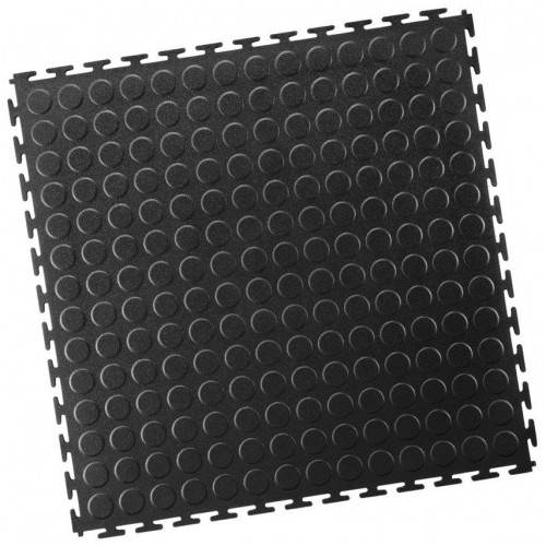 Industrieboden PVC klickfliese Noppen schwarz