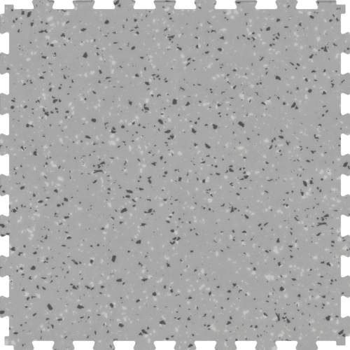 Design Klickfliese 457x457 mm gesprenkelt mittelgrau