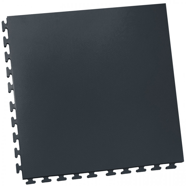 Werkstattboden-wasserdicht-PVC Klickfliese 7 mm-schwarz